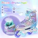 Nattork Girls Inline Skates for Kids Boys, 4 Sizes Adjustable Butterfly Blades Skates with All Light up Wheels - Birthday Gift for Indoor Outdoor Sports, 10C-13C
