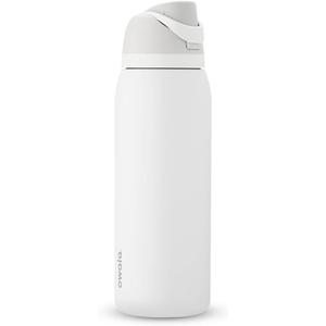 FreeSip Insulated Stainless Steel Water Bottle with Straw for Sports, Travel, and School BPA-Free Sports Water Bottle, 40 oz, Shy Marshmallow (40 Ounces, Shy Marshmallow)