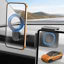 3 x for Tesla Phone MountStrongest Magnet Power for Tesla Model Y & Model 3 Accessories Magsafe Car Mount Magnetic Phone Holder Compatible with iPhone 17 16 15 14 13 Plus Pro Max Series Black