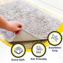 Muddy Mat | Super Absorbent Door Mat Indoor, Microfiber Quick Dry Chenille Entryway Rug, Non-Slip Front Door Mat, Indoor Mats for Entryway, Machine Washable Pet Rug, White 48"x72"