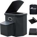 Ann Katy Upgrade XL Portable Toilet for Adults, Extra Large Portable Travel Floding Toilet, Camping Tall Toilets with Lid for Adults and Kids Compact Potty for Car,Hiking,Beach and Camping