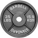 35lbs Weight Plate Pairs and Sets from Barbell Standard | Powder Coated & Extremely Durable | Fits 2" Olympic Barbells 
