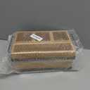 PTSTING Silverware Caddy Wood Utensil Holder Paper Plate Dispenser Silverware Utensil Caddy Cutlery Flatware Organizer Box for Spoons Forks Plates Napkins (Brown)