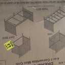 Dream On Me Harbor 4in1 Convertible Mini Baby Crib in Pebble Grey, GreenGuard Gold & BSA, Non-Toxic, Pinewood, Converts to Mini Day & Twin Bed (Rails to Buy) 1 Mattress Pad, Perfect Small Nursery, 32"L x 25"W x 33"H