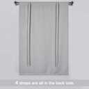 DONREN Light Grey Balloon Roman Blind - Window Tie Up Shades for Campers/Bathroom Window/Thanksgiving (1 Piece 34 W by 63 L)