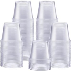 GUSTO 5.5 Oz. - 250 Count Clear Disposable Plastic Portion Cups (No Lids), Souffle Cups, Jello Shot Cups, and Sauce Cups For Portion Control, Salad Dressing and More- Formerly Comfy Package
