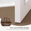Indoor Door Mat 36"x60"(Rolled-Up, No Creases), Dirt Trapper and Absorbent Door Mats, Non-Slip Washable Entrance Mat, Low Profile Floor Mats for Front Back Door and Entryway, Light Brown