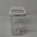 LivLab Mker 20-25 lbs Rice Dispenser with measuring spoon - 11.4Qt/ 12L Large Airtight Food Storage Rice Container for Cereal, Flour - BPA-Free PET, Slim Space-Saving