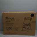 Cowiewie Foldable Toddler Tower, Easy-to-Fold Kitchen Step Stool, Black