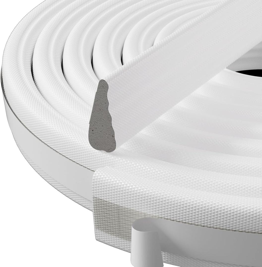 Weather Stripping Door Seal Strip, 196 * 2 inch Wedge-Shape Window Foam Seal Strip, Soundproofing, Winter Insulation Tape Strip for Frame, Noise Blocker, Door Gap Filler for Exterior (White)