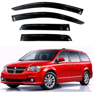 KPY Rain Guards Fit for 2008-2020 Dodge Grand Caravan, Out-Channel Window Visors Vent Wind Deflectors 4PC, Car Accessories for 2008-2016 Chrysler Town Country, 2009-2012 Volkswagen (VW) Routan
