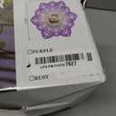 Solar Lights Outdoor Decorative - Bright Blue Lotus Flower Table Lamp, Glass Globe 30 LED Waterproof Metal Decorations Gifts for Mom Women Garden Patio Pathway Yard Balcony Outside Decor