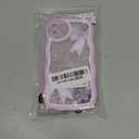 for iPhone 11 Case, [Wave Rolled Edge Comfort Grip] [2-in-1 with Beaded Wrist Strap Bracelet] Beautiful Light Purple Bow Pattern for Women & Girls