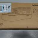 MEETION Ergonomic Keyboard and Mouse, Wireless Keyboard with Vertical Mouse, Split Curved Keyboard with Wrist Rest, Natural Typing USB Receiver Rechargeable Full Size, Windows/Mac/PC/Laptop, Large