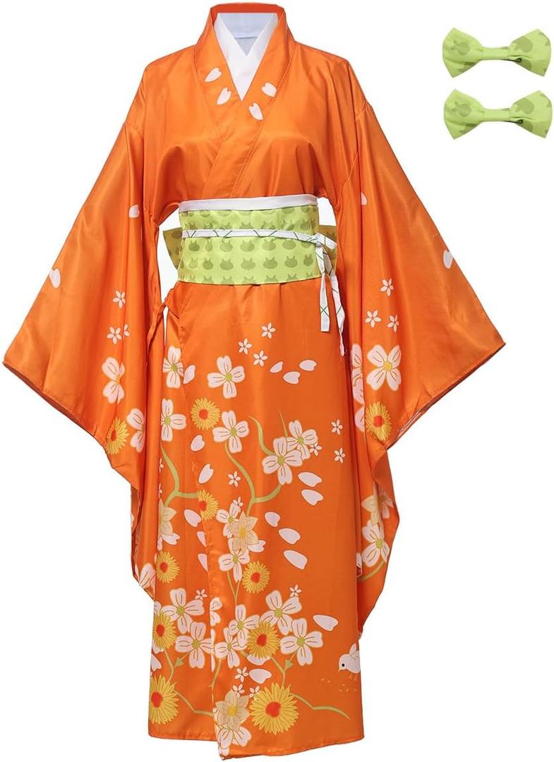 COSDREAMER Unisex Mens Women's Kimono Robe Geisha Japanese Yukata Ruffle Tops Pants Set (XX-Large)