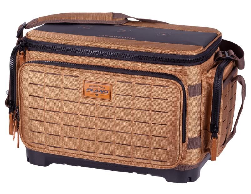 Plano Guide Series Tackle Bag 3700 | Premium Tackle Storage with No Slip Base and Included stows, Khaki with Brown and Black Trim