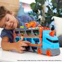 Hot Wheels - Speedway Hauler Storage Carrier with 3 1:64 Scale Cars & Convertible 6-Foot Drag Race Track for Kids 4 to 8 Years Old, Stores 20+ Cars & Connects to Other Playsets, HGH33, 46 Cm X 9 Cm X 21 Cm