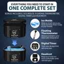 XL Oval Ice Bath Tub for Athletes with Cover by Brisk Bear - Extra Large Cold Plunge Tub for Recovery - Ice Bath Plunge Pool with Digital Timer - Cold Plunge to Soothe Muscles - Black Ice Tub