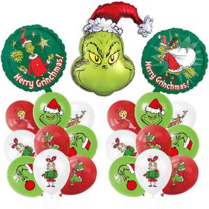 39Pcs Christmas Balloon Decorations 36Pcs White Red Green Xmas Latex Balloons 3Pcs Aluminum film Balloons for Christmas Birthday Party Decoration Supplies
