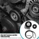 X AUTOHAUX Serpentine Drive Belt Tensioner Pulley and Idler Pulley Belt Assembly for Mercedes-Benz C240 C320 CL500 CLK320 E320 E500 ML500 S350 SL55 for AMG AC Belt Tension Idler Pulley