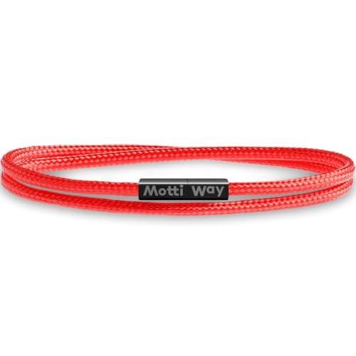 Motti Way Men & Women Nautical Durable Red Rope Cord Cuff Unisex Waterproof Bracelet with Magnetic Clasp, XL Size Motti Way Men & Women Nautical Durable Red Rope Cord Cuff Unisex Waterproof Bracelet with Magnetic Clasp, XL Size