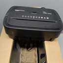 Amazon Basics 12-Sheet Cross-Cut Paper and Credit Card Shredder with Overheat Protection, Black (New Model)