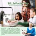 StitchMaster Pro:Ballet on twin needles.Sewing machine,sewing machine for beginners,Double needle and double thread,16 kinds of stitches.Sewing machine for Household,sewing machine for adults.Green