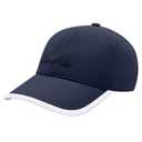 Brooks Brothers Mens Performance Baseball Cap with Rubberized Logo Woven One-Size Adjustable Hat, Navy/White (Blue)