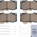 HUSCH D1119 Front Ceramic Brake Pads Kit Fit For Cadillac Escalade 2007-2014, For Escalade ESV 2007-2014, For Escalade EXT 2007-2013, For Avalanche 2007-2013, For GMC Sierra 1500 2007-2013