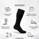 Plus Size Compression Socks 20-30mmHg Wide Calf for Men Women, Extra Large Compression Stockings Support for Running, Travel, Nurses, Pregnancy (3 Pairs) 