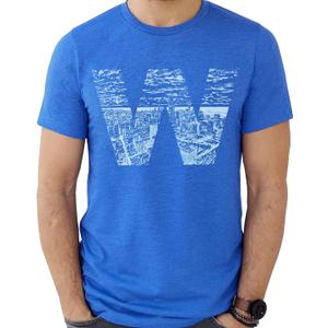 SCOBAR Chicago Baseball T-Shirt (Blue, XXL)