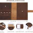 Leather Sketchbook Cover for A5/5.5"x8.5" sketch pads - Handmade Genuine Leather Artist Case with Pencil Holder & Zipper Pocket, Professional Drawing Supplies (Brown, 5.5"x8.5")
