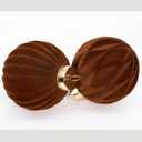 15PCS Brown Velvet Flocked Christmas Ornaments, 3.15" Shatterproof Matte Balls for Xmas Tree Decor, Elegant Luxury Holiday Ornaments (Brown)