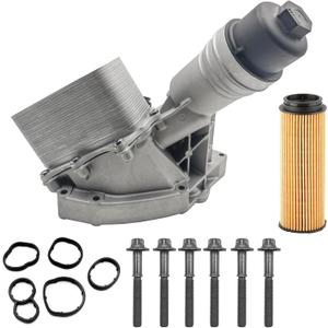 AMCC Oil Filter Assembly Aluminum Oil Radiator 2013-2021 Compatible with BMW B58 engines 340i 440i 540d 540i 640i 740i M240i M140i X3 X4 3.0L Replaces: 11428588578 11428583895