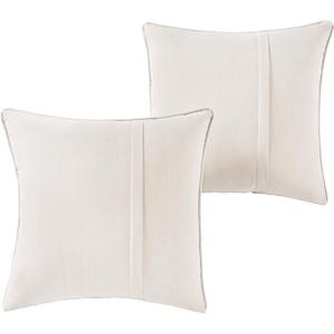 Greendale Home Fashions Sunbrella 20'' Square Outdoor Throw Pillow with Removable Cover (Set of 2), Cast Pumice