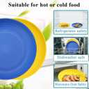 Berglander Plastic Plates Set of 12 Pieces 9", UKR Color Reusable and Sturdy Unbreakable Dinner Plates, Salad Plates, Pasta Bowls, Dishes for Home, Kid, Light Weight Easy Carry for Picnic, Camping