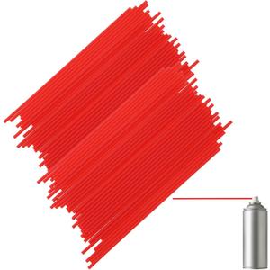 200pcs Spray Can Straws Red Replacement Spray Can Extension Straw 4.7inch Sprayer Nozzle Extension Tubes for Arrow Space Paint Cleaner Lubricant Oilred plastic straws disposable straw
