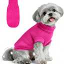 Dog Christmas Sweater for Small Medium Large Dog Girl & Male, Knitting Collar Soft Warm Doggy Festive Holiday Winter Sweater, Puppy Funny Clothing for Indoor Outdoors Playing (HotPink, XS)