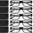 Gaoye Reading Glasses Blue Light Blocking, Readers for Women Men Anti Glare Filter Lightweight Spring Hinge Eyeglasses (5pack Light Black with Case, 2.25)