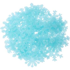uxcell 50pcs Glow in The Dark Snowflake Fluorescent Plastic Wall Stickers Adhesive Murals Decals for Home Art Ceiling Bedroom Wall Decorations, Blue