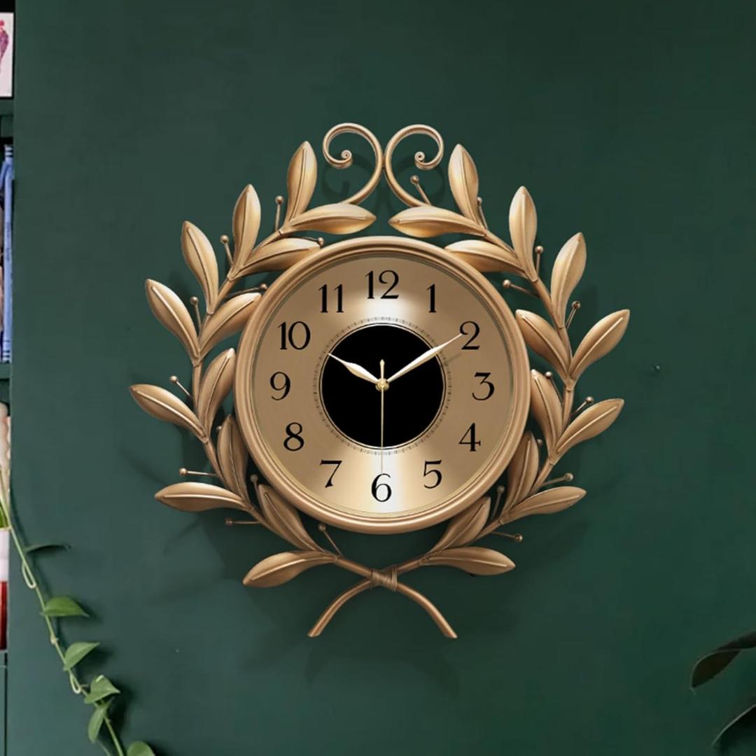 Decorative Vintage Wall Clocks 17" Silent Retro Rustic Battery Operated, Medium