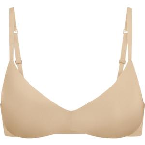 REORIA Women's Wireless Bra Teardrop Seamless Comfort Light Support Everyday Bra ((34) 34C, Clay)