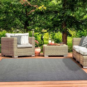 Superior Indoor/ Outdoor Large Area Rug, Reversible Braided Home Floor Decor for Living Room, Kitchen, Entryway, Patio, Front Porch, Deck, Modern, Boho, Farmhouse Style, 3' x 5', Fog Green