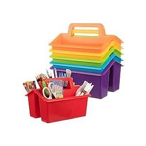 WRVCSS 5Pack Classroom caddy, assorted color for Classrooms, Kids Room, and Office Organization,9"(L) x6.7(W) x6.5(H),4 compartments WRVCSS 5Pack Classroom caddy, assorted color for Classrooms, Kids Room, and Office Organization,9"(L) x6.7(W) x6.5(H),4 compartments