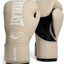 Everlast Elite 2 Boxing Gloves, Pro Training Gloves for Men and Women, Secure Fit Hook and Loop Closure & Ventilation, Heavy Bag & Speedbag Training (Tan, 10oz)