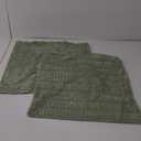 Volcanics Pack of 2 Sage Green Decorative Throw Pillow Covers 20x20 Inch, Soft Corduroy Striped Square Cushion Cases, Modern Farmhouse Boho Home Decor for Spring Couch Bed Sofa Living Room