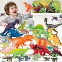 28 PCS Dinosaur Toys for Kids 3-5 with Storage Case,Realistic Dinosaurs Toy Set,Dinosaur Figures for Kid,Birthday Gift for Boys and Girls,Dinosaur Party Favors