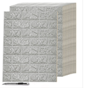 Art3d 30 Pcs 3D Peel and Stick Foam Brick Wall Panels Grey