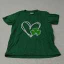 Girls Heart St Patricks Day Shamrock Irish Toddler Baby T-Shirt (XS, Kelly Green)