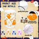 Honeydak 12 Pcs Halloween Ghost Coffee Mugs 16 oz Glass Color Changing Ghost Cups with Handle Spooky Coffee Cups for Halloween Holiday Party Drinkware Accessories Supplies Drinking Container